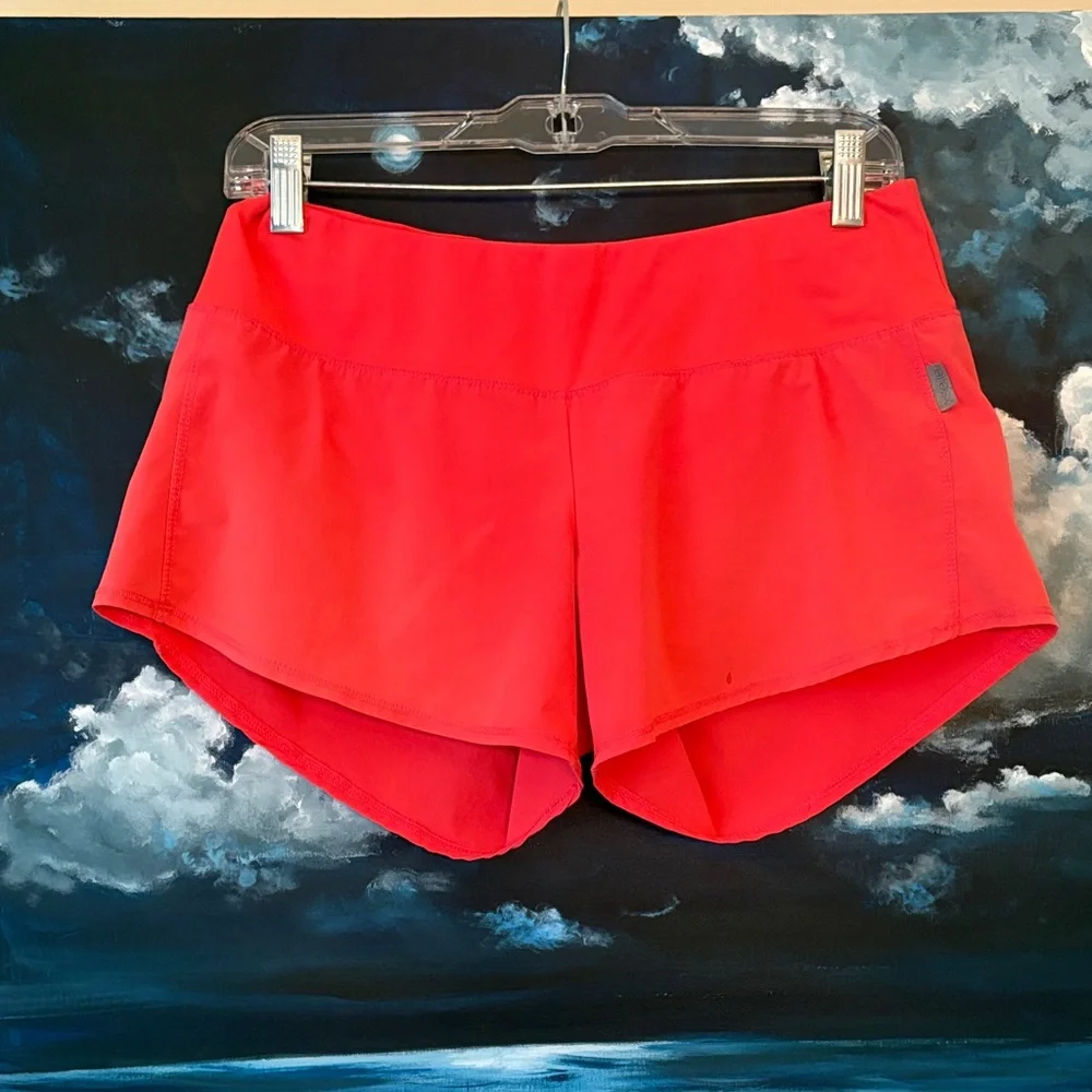 Oiselle Pink Roga Shorts 4” - Picture 1 of 5